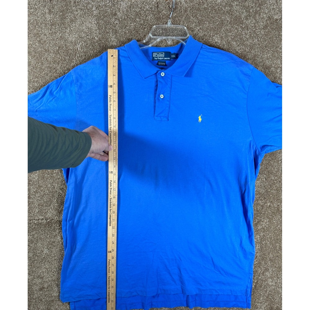 Polo Ralph Lauren Men's Royal Blue Short Sleeve Polo‎ Shirt XXL Embroidered Pony - Picture 6 of 10